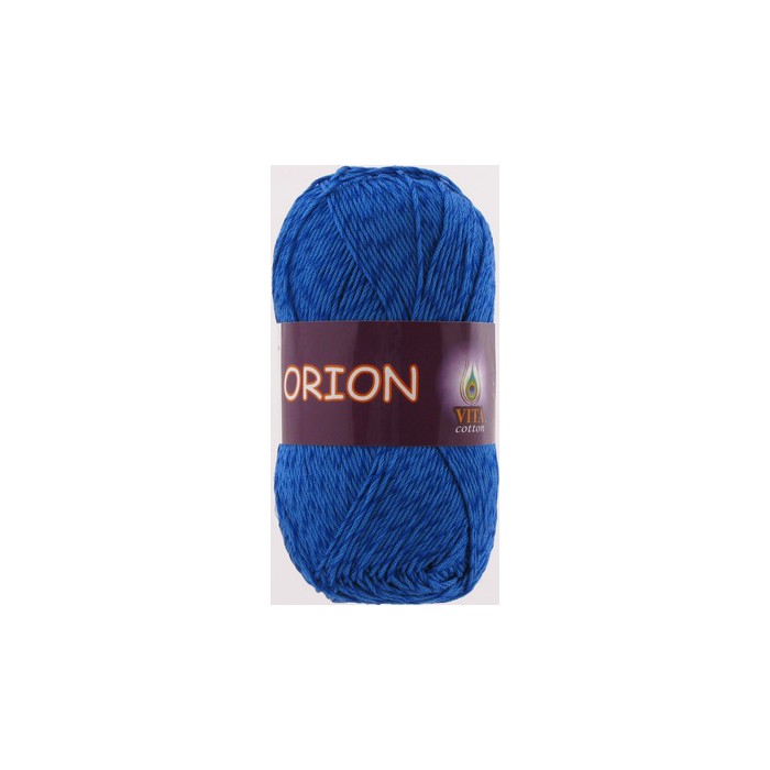 Пряжа Vita-cotton "Orion" 4562 Темно-синий 77% мерсиризированный хлопок 23% вискоза 170м 50гр