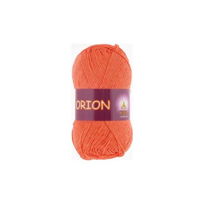 Пряжа Vita-cotton "Orion" 4569 Коралловый 77% мерсиризированный хлопок 23% вискоза 170м 50гр