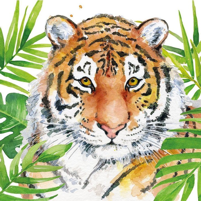 Салфетка для декупажа 33*33 см "Тропический тигр"