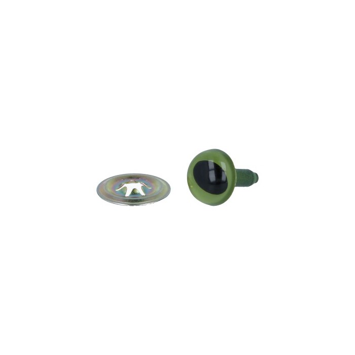 "HobbyBe" Глаза с кошачьим зрачком с шайбами d10,5мм цв.зеленый