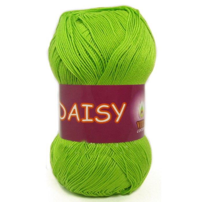 Пряжа Vita-cotton "Daisy" 4425 Салатовый 100% мерсеризованный хлопок 295 м 50 м
