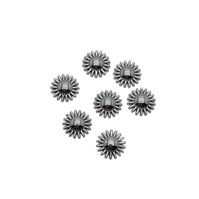 Кабошон флоризель пластик цв.серебро 15 мм