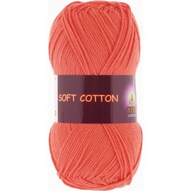 Пряжа Vita-cotton "Soft cotton" 1815 Оранжевый 100% хлопок 175 м 50гр