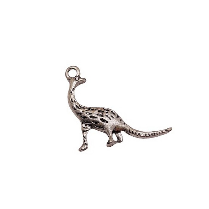Подвеска декоративная "Динозавр" 25*10мм цв.серебро