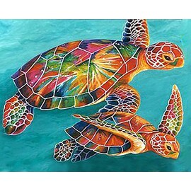 "Гранни" Алмазная мозаика "Морские черепахи" 50 х 40см