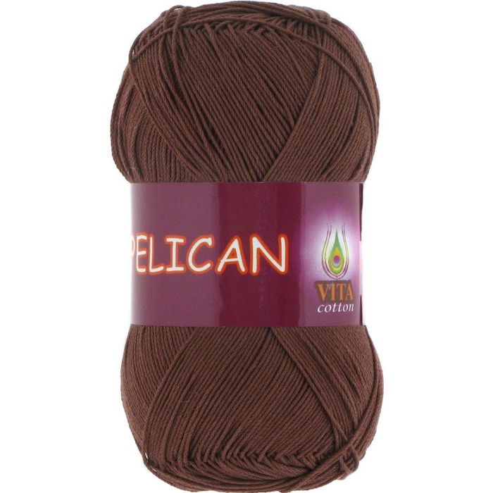 Пряжа Vita-cotton "Pelican" 3973 Какао 100% хлопок двойной мерсеризации 330м 50гр