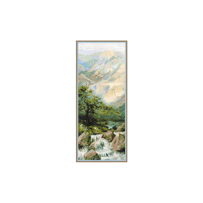 "Риолис" 1543 Набор для вышивания "Горная река" 20*50 см