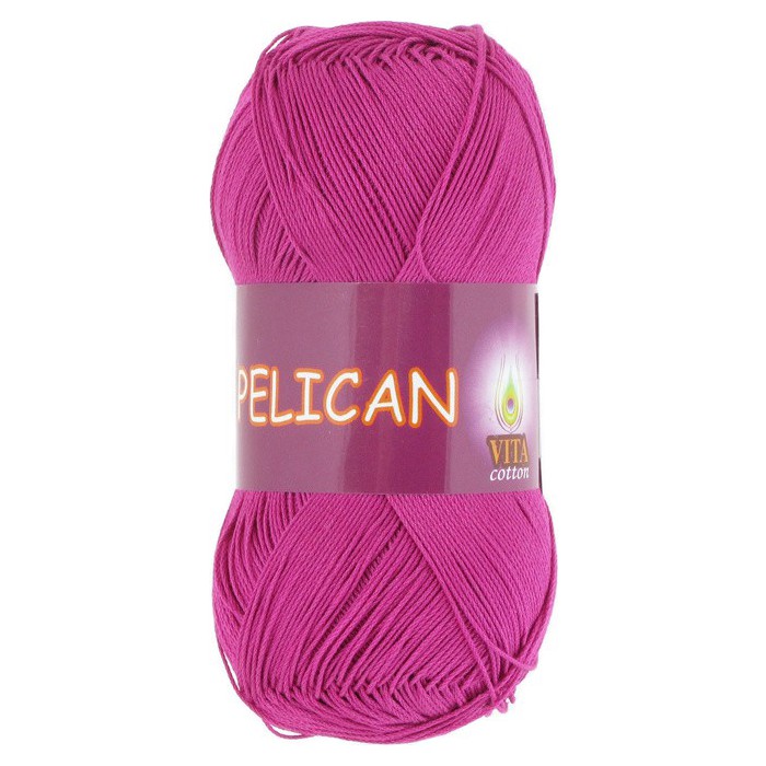 Пряжа Vita-cotton "Pelican" 4002 Яр.цикламен 100% хлопок двойной мерсеризации 330м 50гр